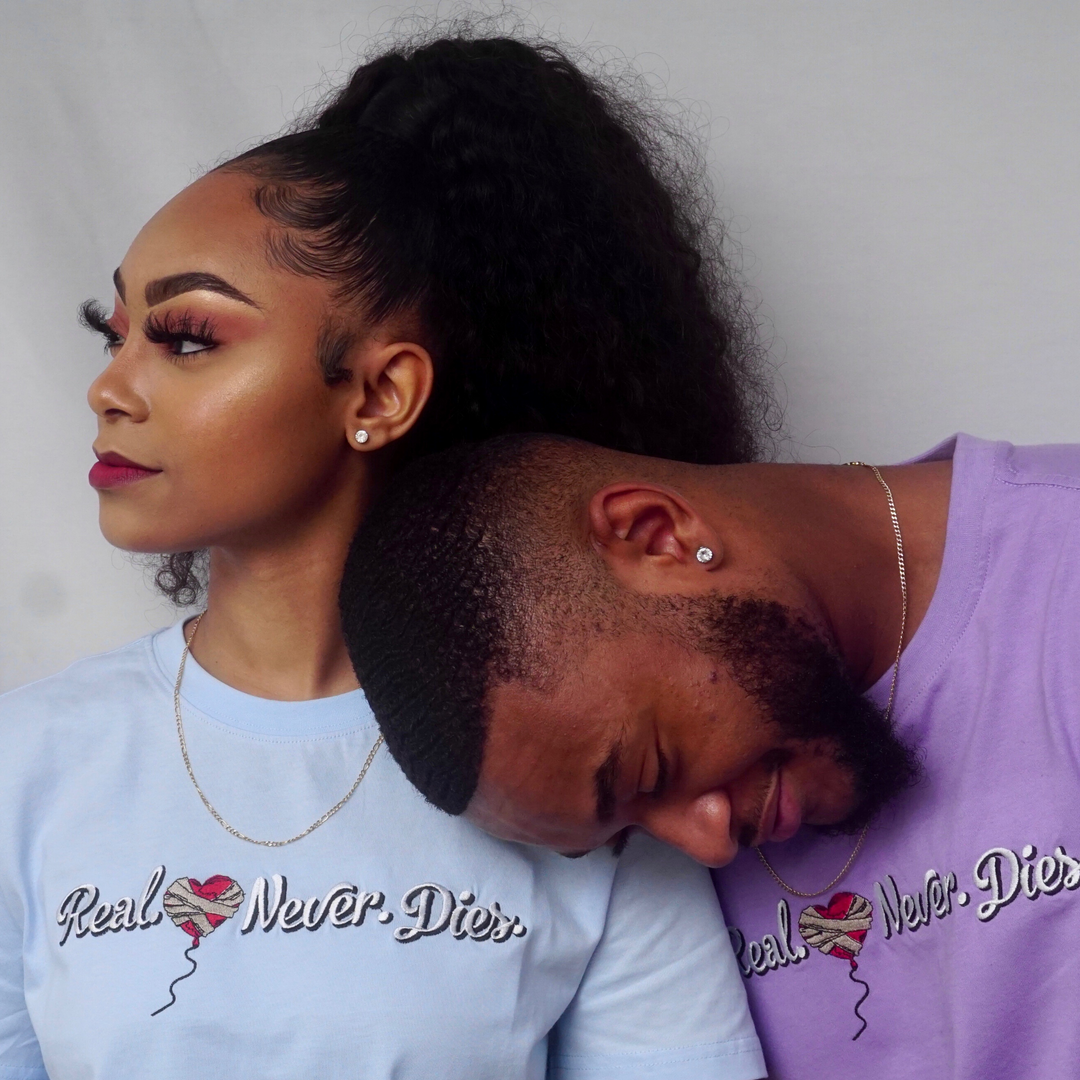 BABY BLUE REAL.💔.NEVER.DIES. TEE – realloveneverdies